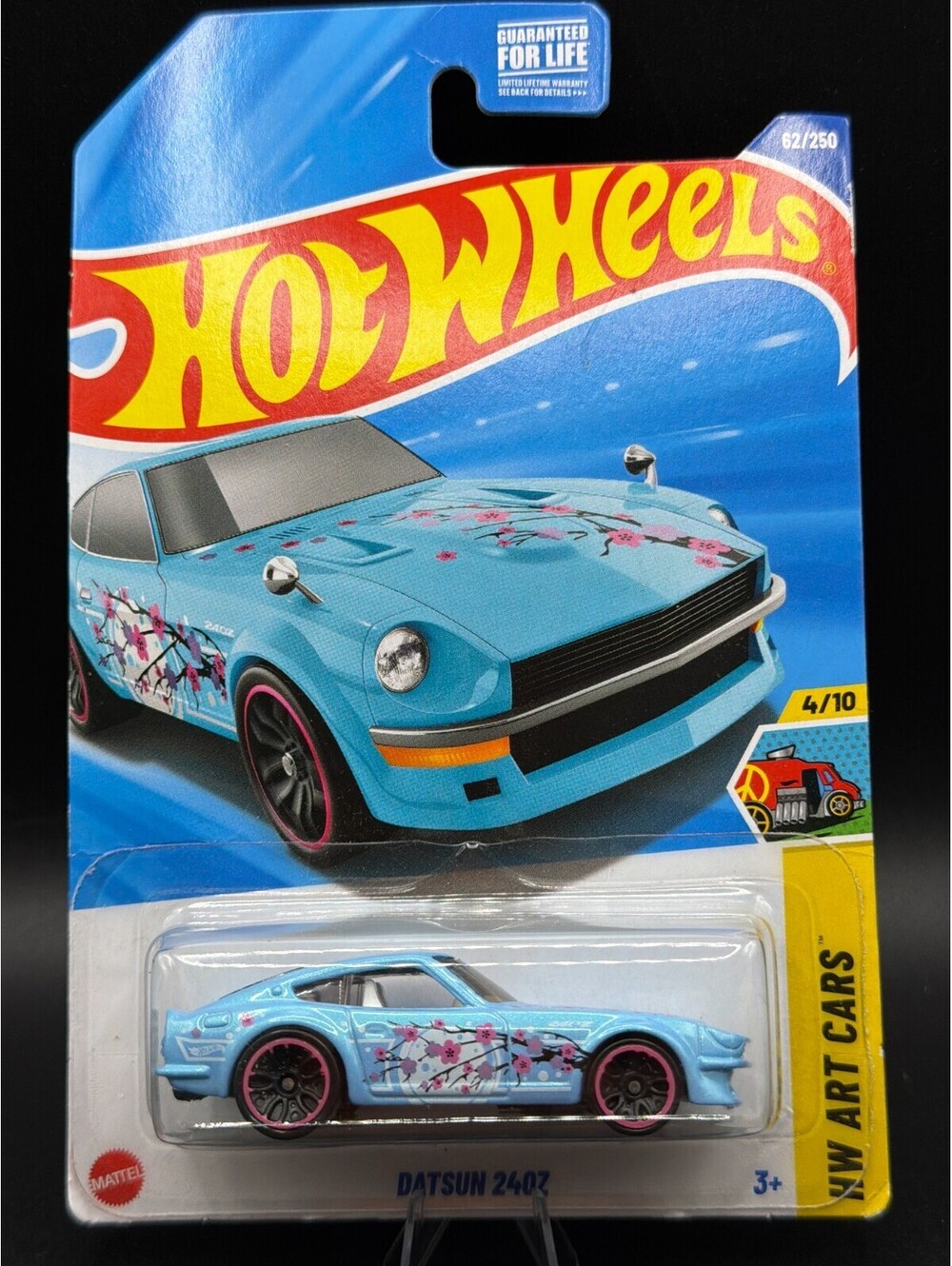 Hot Wheels Datsun 240Z Blue Cherry Blossom HW Art Cars 4/10 62/250 JJB80 NIP New